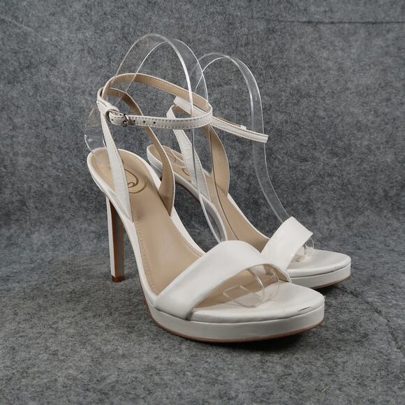 Sam Edelman Shoes Women 8 Sandal Heels Ankle Strap Platform Fashion Leather Jade - Picture 1 of 16